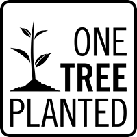A white background with black text that says "One Tree Planted"